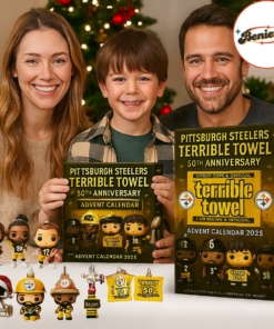 The Pittsburgh Steelers Terrible Towel Advent Calendar, Christmas Countdown Advent Calendar Gift Box With 24 Acrylic Ornaments