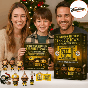 The Pittsburgh Steelers Terrible Towel Advent Calendar, Christmas Countdown Advent Calendar Gift Box With 24 Acrylic Ornaments