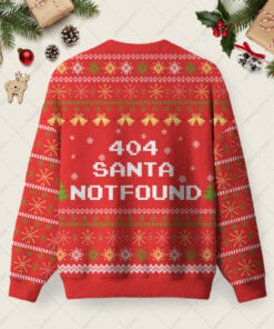 Alternative view of 404 Santa Not Found Ugly Christmas Fuzzy Fleece Sweatshirt