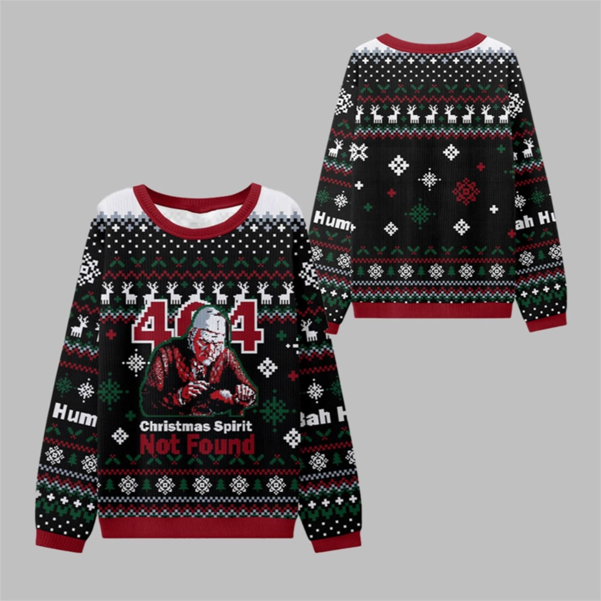 404 Spirit Not Found Ugly Sweater 2025 Christmas - Grishko.com