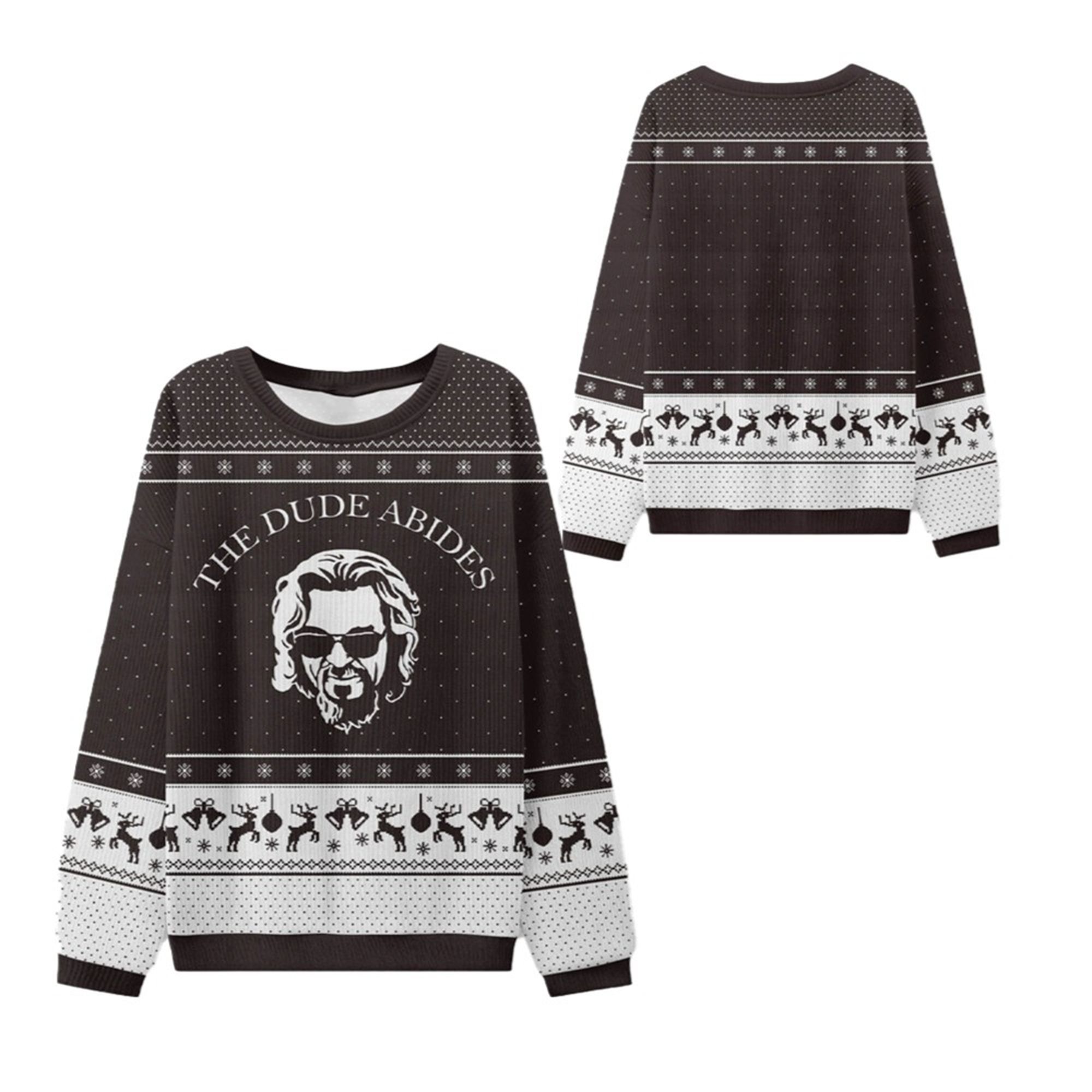 Alternative view of 404 Spirit The Dude Abides Ugly Sweater - Grishko.com