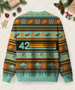 Alternative view of 42 Is Everything Ugly Christmas Fuzzy Fleece Sweatshirt