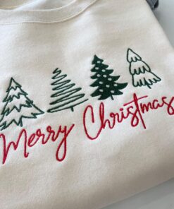 Alternative view of Christmas Tree Embroidered Matching - Hoodie