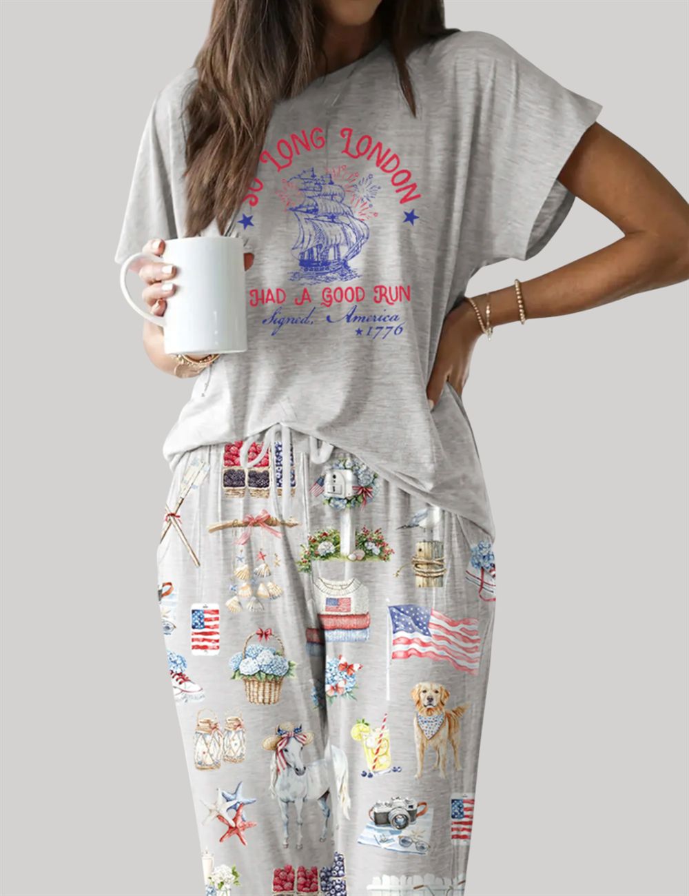 4th Of July Casual Pajama Set