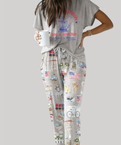 Alternative view of 4th Of July Casual Pajama Set