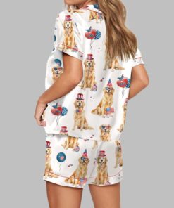 4th Of July Patriotic Golden Retriever Pajama Set