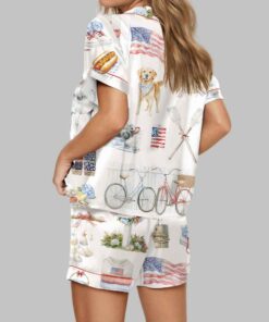 Alternative view of 4th Of July Silky Satin Pajama Set