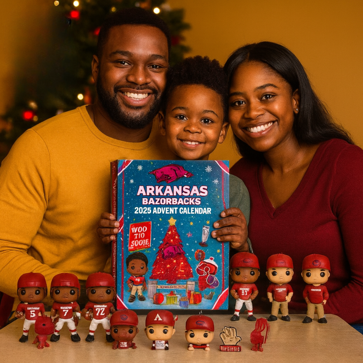 Arkansas Razorbacks Advent Calendar 2025, Christmas Countdown Advent Calendar Gift Box With 24 Acrylic Ornaments - Image 2