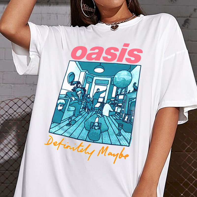 Oasis T Shirt Definitely Maybe Illustration Colour Reunion Tour New - Image 4