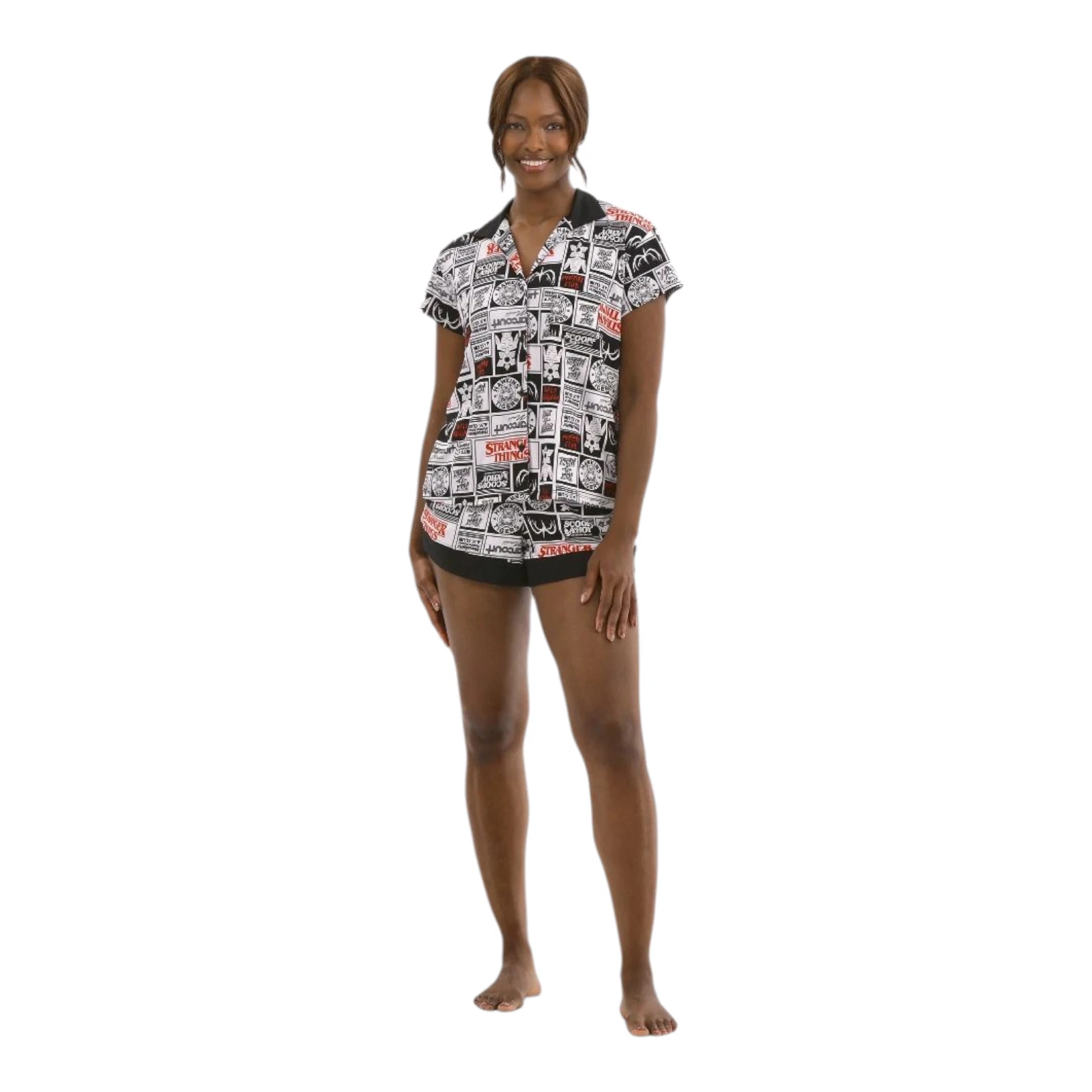 Stranger Things pajamas set light weight short sleeves with shorts - Image 3