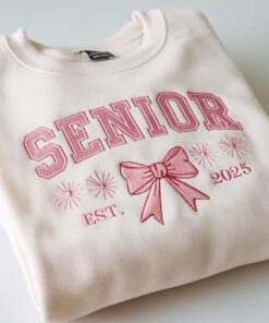 Senior Class of 2025 Embroidered Sweatshirt, Graduation Hoodie
