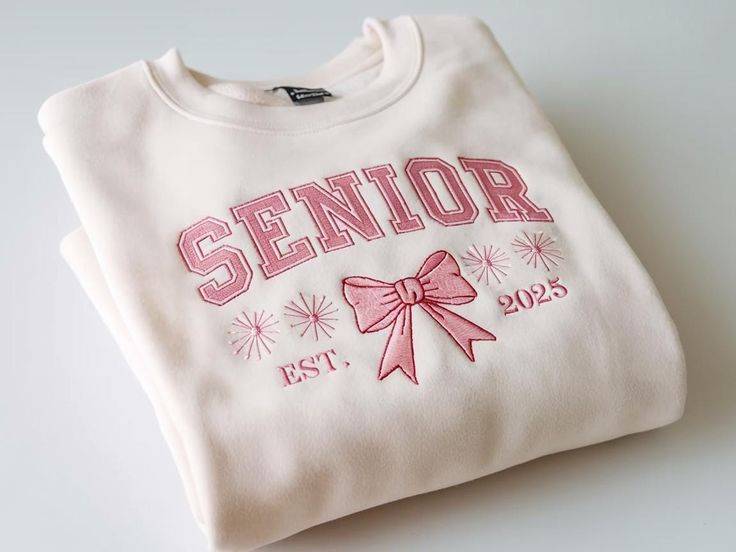 Senior Class of 2025 Embroidered Sweatshirt, Graduation Hoodie