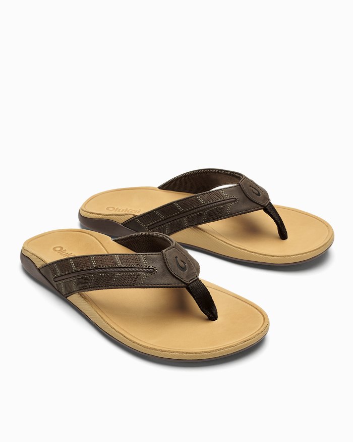 Men's OluKai Tuahine Palm Sandals - Image 5