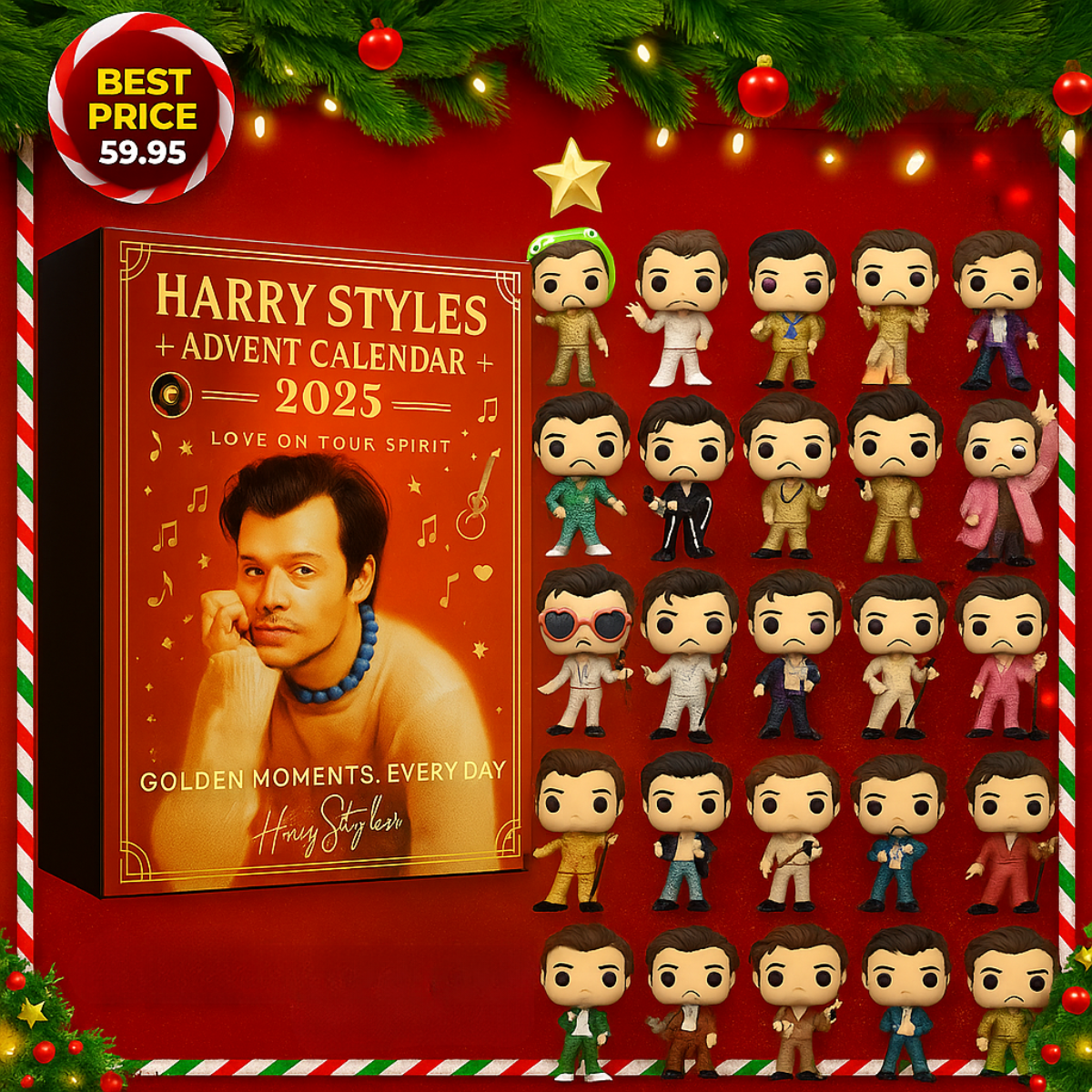 Harry Styles Advent Calendar 2025, Christmas Countdown Advent Calendar Gift Box With 24 Acrylic Ornaments - Image 8
