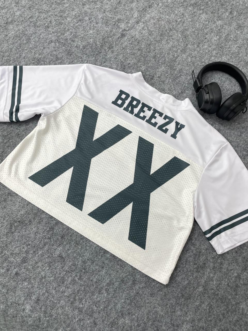 Personalized Chris Brown 2025 Croptop Mesh Football, Breezy Bowl XX Concert 2025 Croptop Mesh Football - Image 4