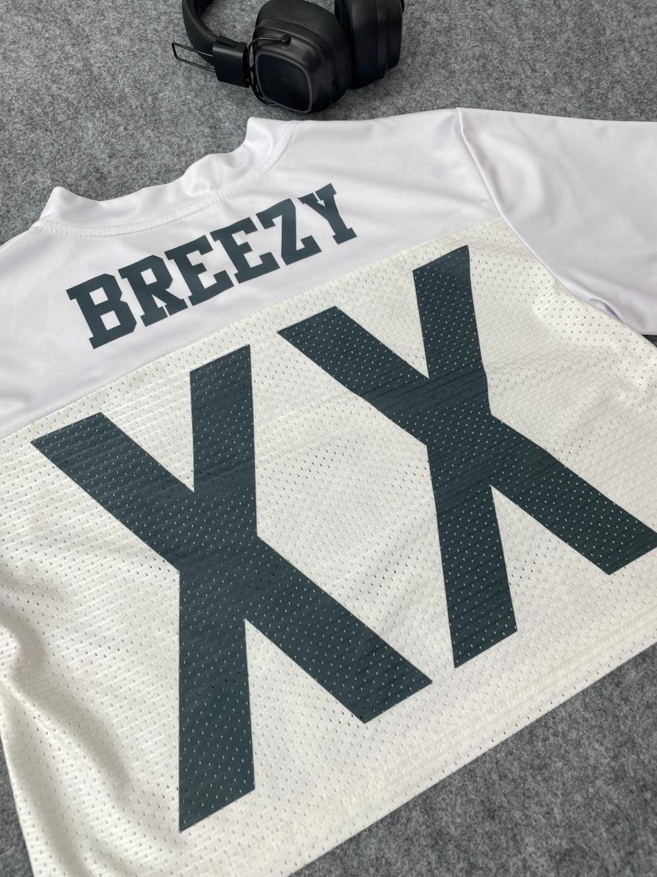 Personalized Chris Brown 2025 Croptop Mesh Football, Breezy Bowl XX Concert 2025 Croptop Mesh Football - Image 3