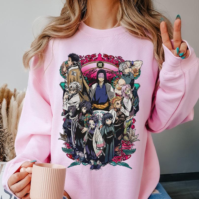 Hashira team Sweatshirt, All of Hashira Sweatshirt Hoodie, Demon Slayer t-shirt, Kimetsu no Yaiba Shirt, Anime sweatshirt hoodie, Anime lover t-shirt Menswear