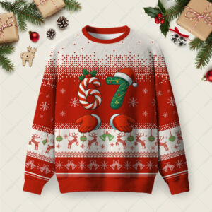 67 Red Ugly Christmas Fuzzy Fleece Sweatshirt