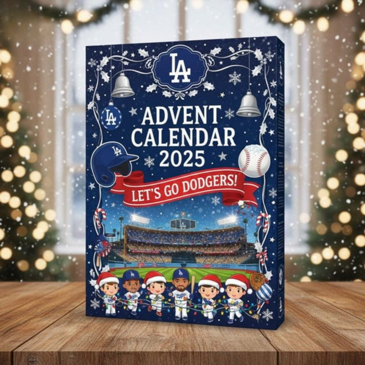 Los Angeles Dodgers Lets Go Dodgers Advent Calendar 2025, Christmas Countdown Advent Calendar Gift Box With 24 Acrylic Ornaments - Image 5