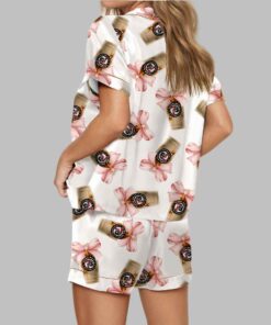 Alternative view of 7-B Coffee Satin Pajama Set