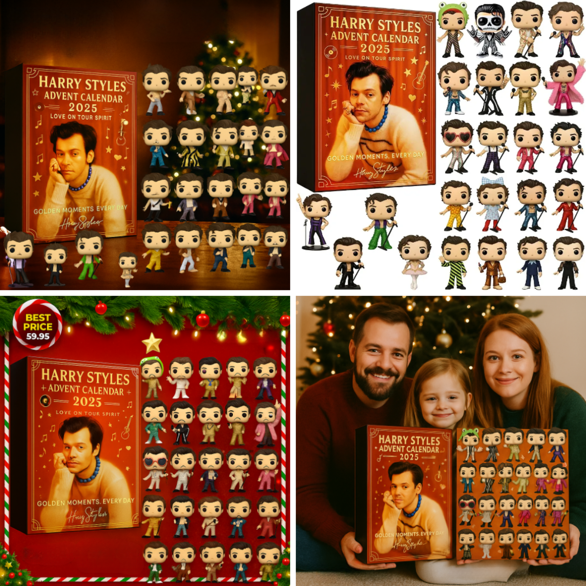 Harry Styles Advent Calendar 2025, Christmas Countdown Advent Calendar Gift Box With 24 Acrylic Ornaments