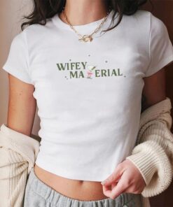 Wifey Material Croptop, Martini Bachelorette Top, Trendy Y2K Engagement Gift For Bride, Bride To Be CropTop