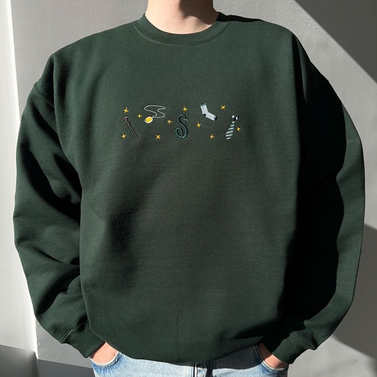 Fantasy Embroidered Sweatshirt, Wizard Sweatshirt, Bookish Hoodie - Image 3