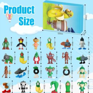 Tralalero Tralala Christmas 3D Advent Calendar Italian Brainrot Tungtung Sahur 24 Days, Christmas Countdown 3D Advent Calendar Gift Box With 24pcs