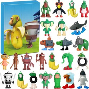 Tralalero Tralala Christmas 3D Advent Calendar Italian Brainrot Tungtung Sahur 24 Days, Christmas Countdown 3D Advent Calendar Gift Box With 24pcs