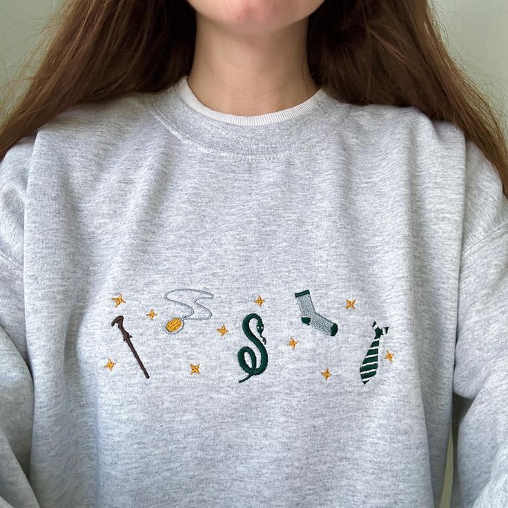 Fantasy Embroidered Sweatshirt, Wizard Sweatshirt, Bookish Hoodie - Image 4