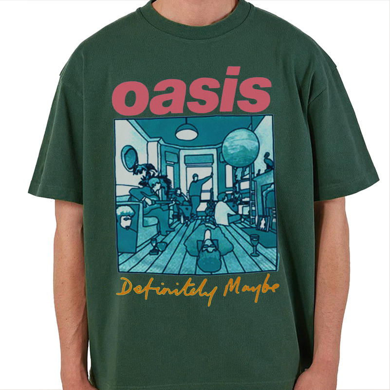 Oasis T Shirt Definitely Maybe Illustration Colour Reunion Tour New - Image 7