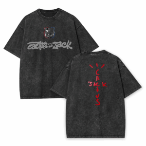 Washed Travis Scott Retro Graphic Unisex Tee, Travis Scott And Cactus Jack Shirt