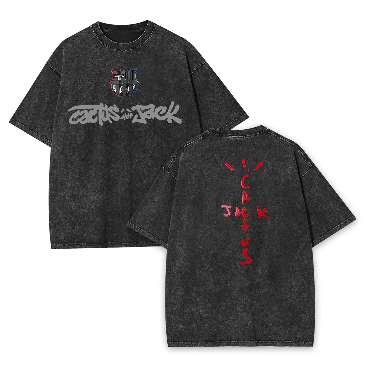 Washed Travis Scott Retro Graphic Unisex Tee, Travis Scott And Cactus Jack Shirt