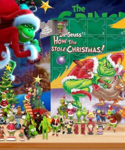 Christmas Grinch 3D Advent Calendar 2025, Christmas Countdown 3D Advent Calendar Gift Box With 24pcs