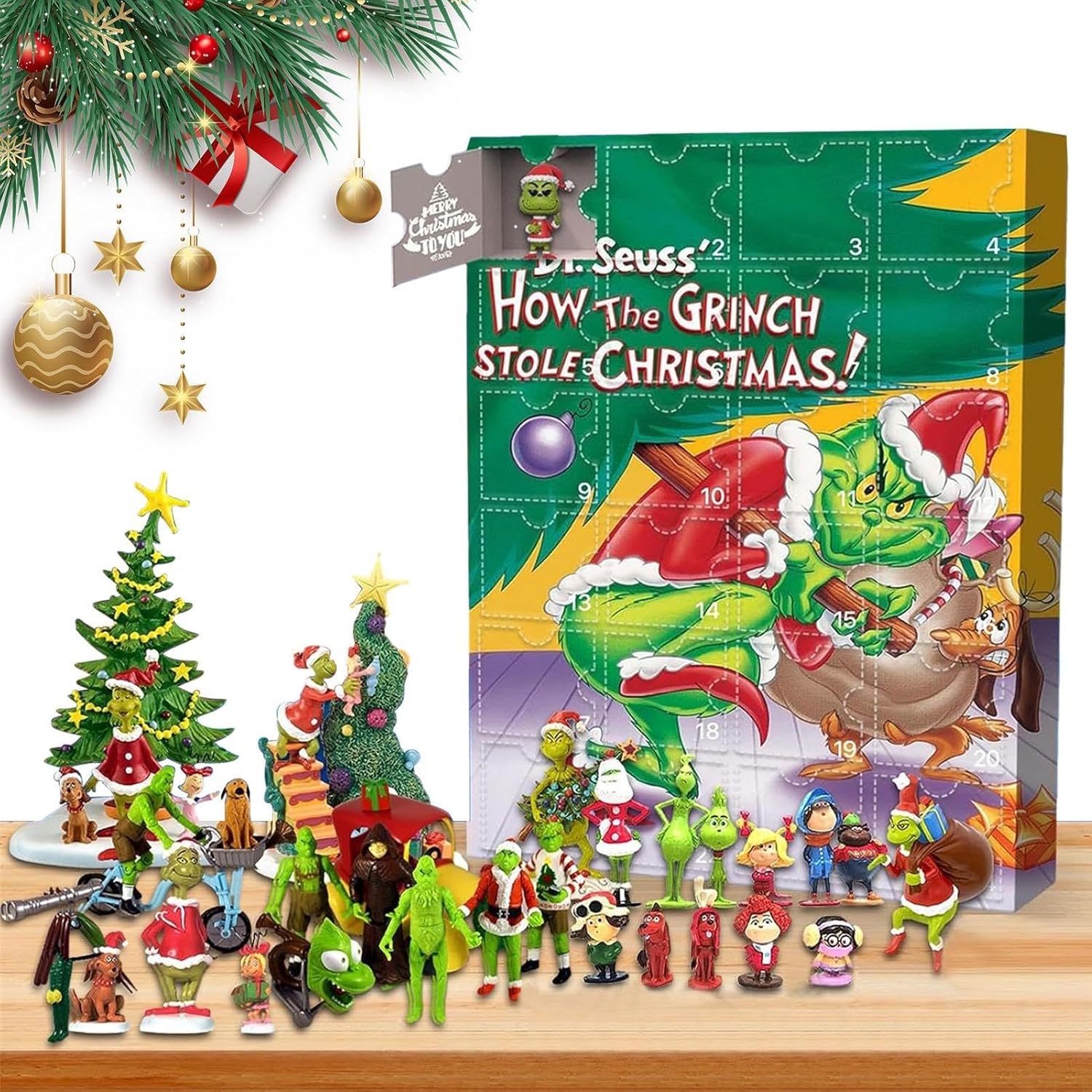 Christmas Grinch 3D Advent Calendar 2025, Christmas Countdown 3D Advent Calendar Gift Box With 24pcs - Image 2