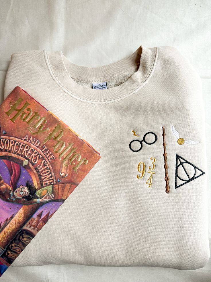 Wizarding World Embroidered Sweatshirt, Cozy Season Embroidered, Fall Sweatshirt