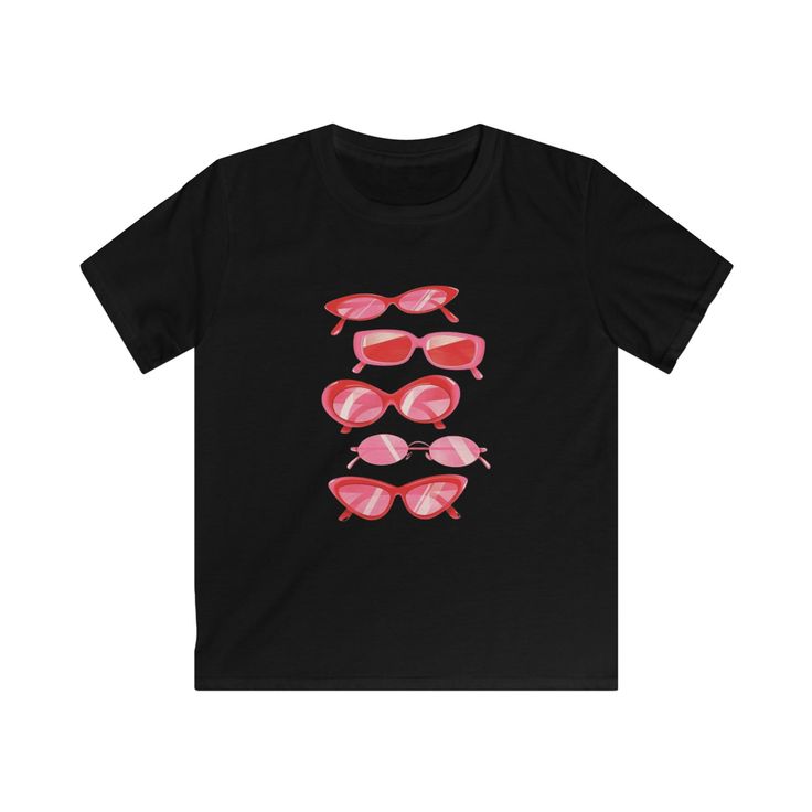 Pink Sunglasses Graphic Croptop, 90s Style Clothing, Womens Fitted Croptop - Image 2