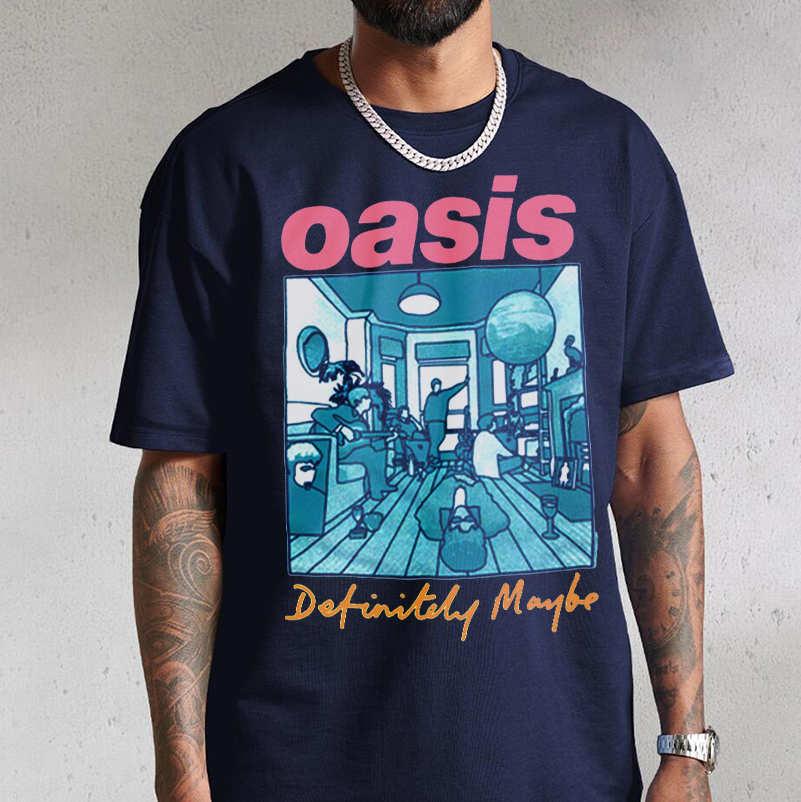 Oasis T Shirt Definitely Maybe Illustration Colour Reunion Tour New - Image 8