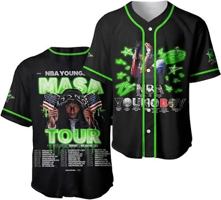 Unisex Young Boy Masa Tour Oversized Baseball Jersey