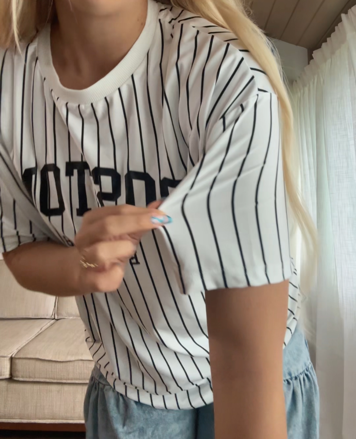 Women's Y2k Oversized Jersey Shirts Number Graphic Print Patchwork Half Sleeve Tee Streetwear - Image 12