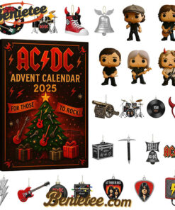 Alternative view of AC/DC AC DC band Premium Advent Calendar 2025 CHRISTMAS GIFT, CHRISTMAS IDEA, Christmas Countdown Advent Calendar Gift Box with 24 Acrylic Ornaments