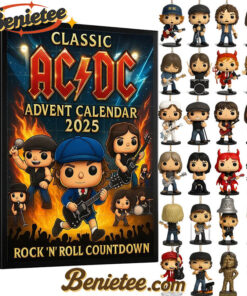 AC/DC AC DC Advent Calendar 2025, Christmas Countdown Advent Calendar Gift Box with 24 Acrylic Ornaments