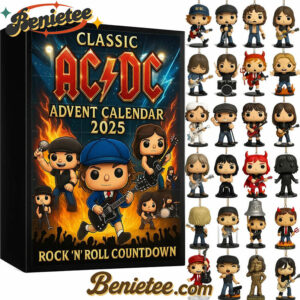 AC/DC AC DC Advent Calendar 2025, Christmas Countdown Advent Calendar Gift Box with 24 Acrylic Ornaments
