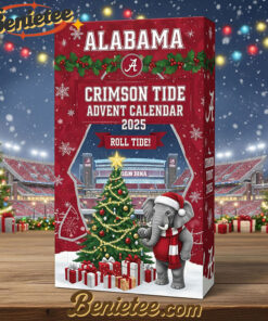 Alabama Crimson Tide football Premium Advent Calendar 2025 CHRISTMAS GIFT, CHRISTMAS IDEA, Christmas Countdown Advent Calendar Gift Box with 24 Acrylic Ornaments