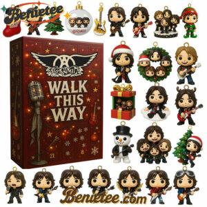 Aerosmith - Walk this Way Advent Calendar 2025 CHRISTMAS GIFT, CHRISTMAS IDEA, Christmas Countdown Advent Calendar Gift Box with 24 Acrylic Ornaments