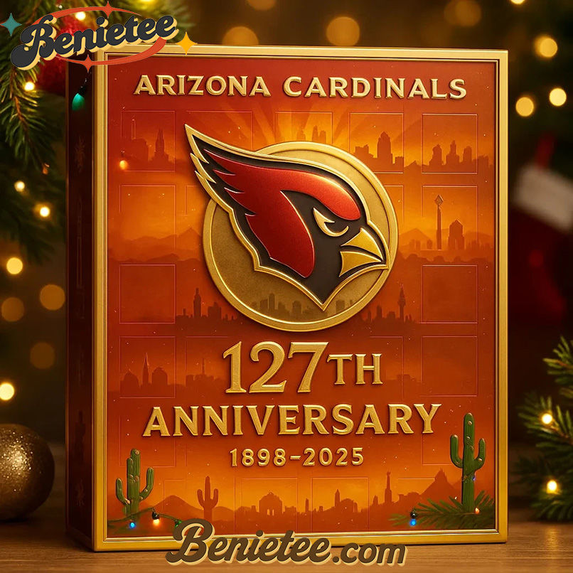 Arizona Cardinals Advent Calendar 2025 127th Anniversary Christmas Gift, Christmas Idea, Christmas Countdown Advent Calendar Gift Box with 24 Acrylic Ornaments - Image 2