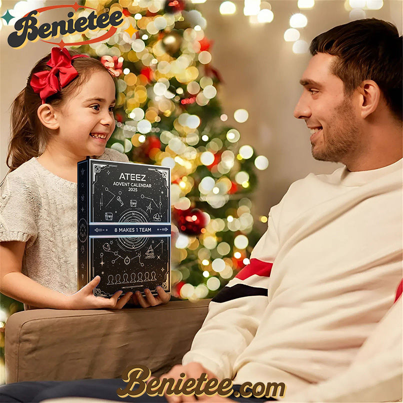 ATEEZ 8 makes 1 team Premium Advent Calendar 2025 CHRISTMAS GIFT, CHRISTMAS IDEA, Christmas Countdown Advent Calendar Gift Box with 24 Acrylic Ornaments - Image 3