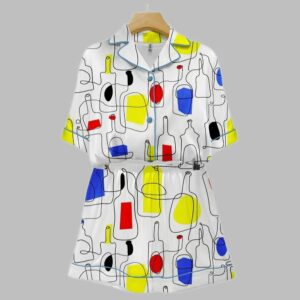 Abstract Wine Art Print Pajama Set