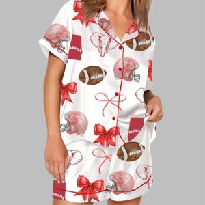 Alabama Bow Aesthetic Game Day Pajama Set
