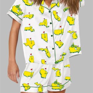 All Masters-Style Golf Print Pajama Set